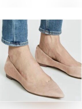 Sam Edelman Dusty Blush Pointed Toe Suede Flats
